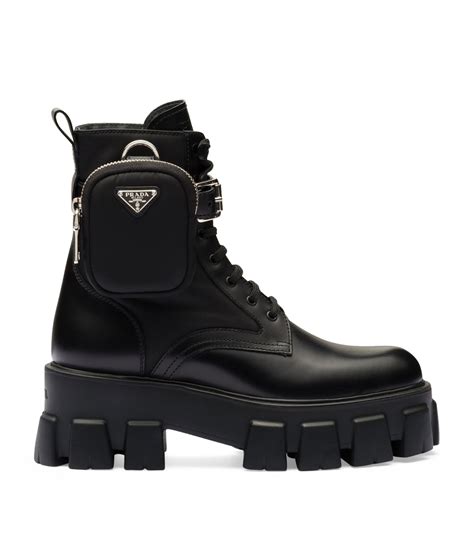 prada leather boots with pouch|women prada boots with pouch.